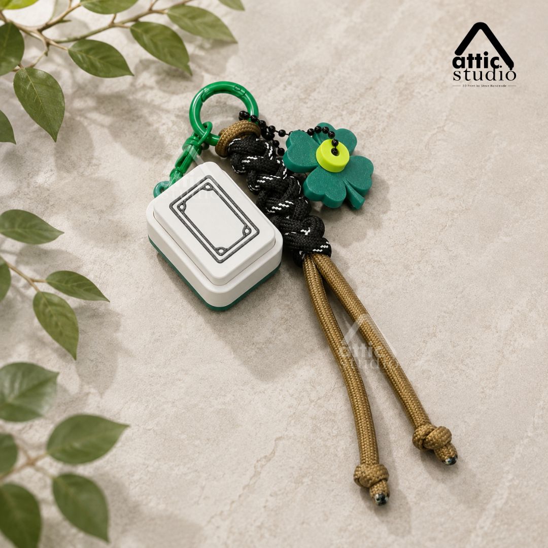 Mahjong Clicker Custom Mahjong Tile Keychain Fidget Clicker 3D Print Gantungan Kunci Mahjong