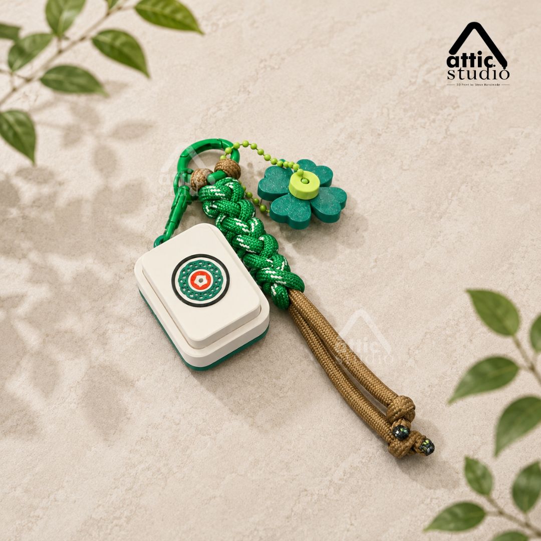 Mahjong Clicker Custom Mahjong Tile Keychain Fidget Clicker 3D Print Gantungan Kunci Mahjong