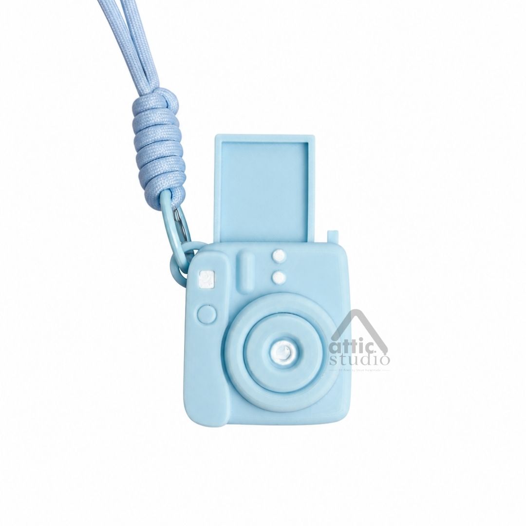 Mini Camera Clicker Keychain Custom Foto | Gantungan Tas Kamera Interaktif 6 Warna